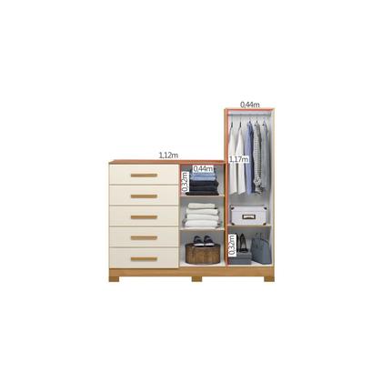 Imagem de Cômoda com Espelho 5 Gavetas 2 Portas New Master