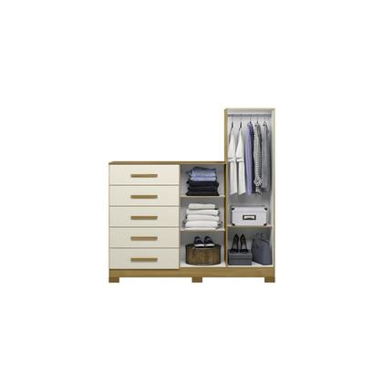 Imagem de Cômoda com Espelho 5 Gavetas 2 Portas New Master