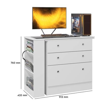 Imagem de Cômoda Com Mesa Giratória Multiuso Gamer