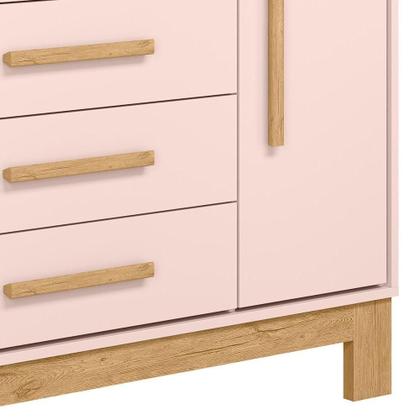 Imagem de Cômoda Com Sapateira Infantil Q Encanto Slim Rosa - Qmovi