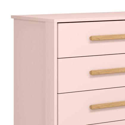 Imagem de Cômoda Com Sapateira Infantil Q Encanto Slim Rosa - Qmovi