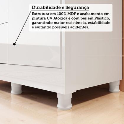 Imagem de Cômoda de Bebê 1 Porta com Janela e 4 Gavetas Maya Provençal Espresso Móveis