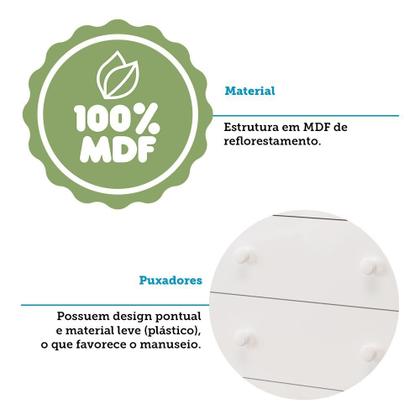 Imagem de Cômoda de Bebê 1 Porta com Janela e 4 Gavetas Maya Provençal Espresso Móveis