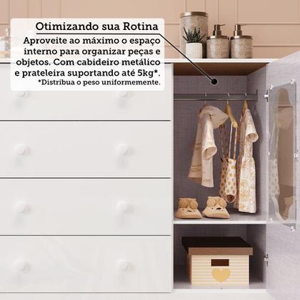 Imagem de Cômoda de Bebê 1 Porta com Janela e 4 Gavetas Maya Provençal Espresso Móveis