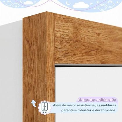 Imagem de Cômoda de Bebê 100% MDF 1 Porta 4 Gavetas Life Branco