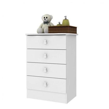 Imagem de Cômoda de Bebê 4 Gavetas 1320 Baby Branco