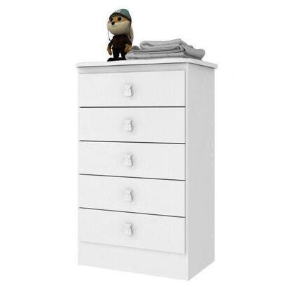 Imagem de Cômoda de Bebê 5 Gavetas Móveis Percasa Branco