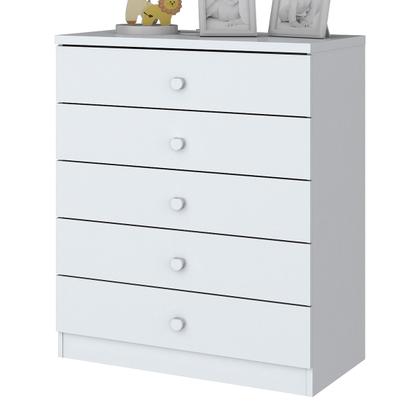 Imagem de Cômoda de Bebê Bala de Menta 5 Gavetas Branco - Henn