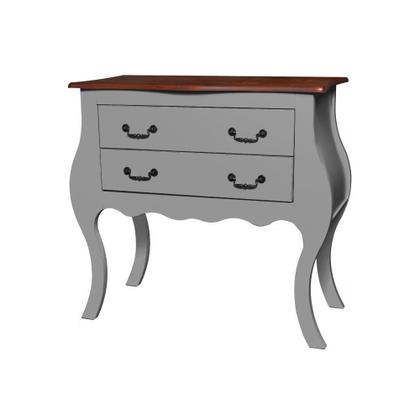 Imagem de Cômoda de Madeira com 2 Gavetas Bombê Antique - M51007