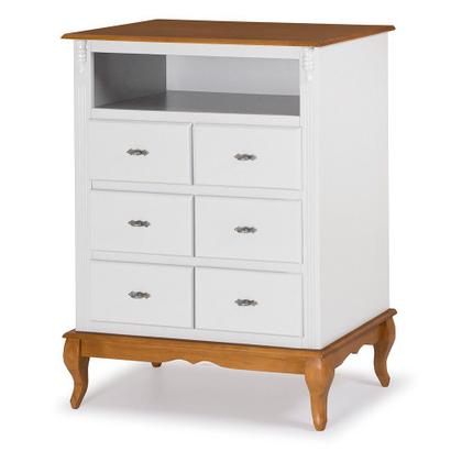 Imagem de Cômoda de Madeira com 6 Gavetas e Nicho Antique - 1065