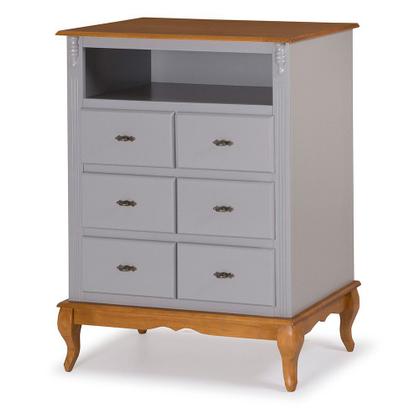 Imagem de Cômoda de Madeira com 6 Gavetas e Nicho Antique - 1065