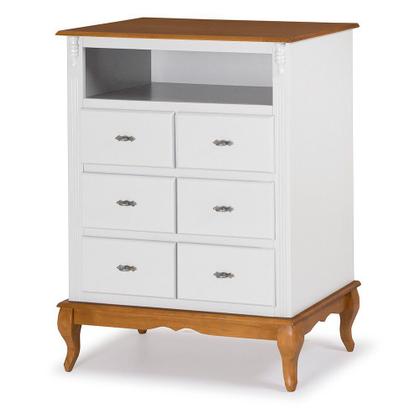 Imagem de Cômoda de Madeira com 6 Gavetas e Nicho Antique - 1065