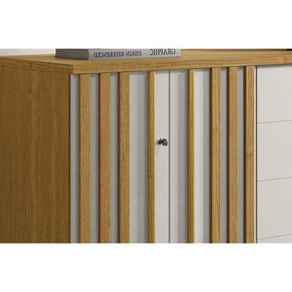 Imagem de Cômoda de Quarto Bella c/ 2 Portas e 5 Gavetas Branco - ACP