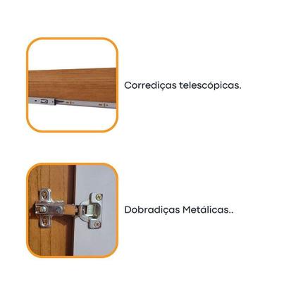 Imagem de Cômoda de Quarto Chicago c/ 1 Porta e 4 Gavetas Cinamomo/Off White - Tcil Móveis