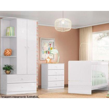 Imagem de Cômoda de Quarto Labirinto 4 Gavetas Branco - Henn