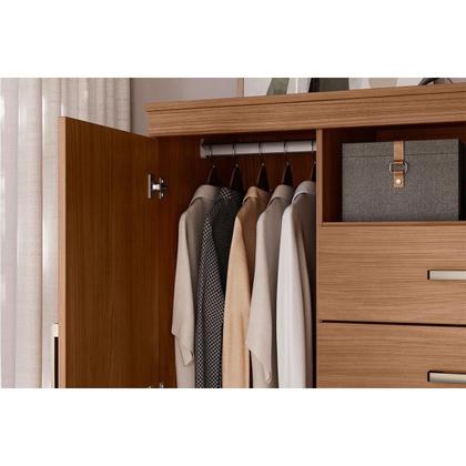 Imagem de Cômoda de Quarto Master c/ 2 Portas 1 Nicho e 4 Gavetas Branco - Santos Andirá