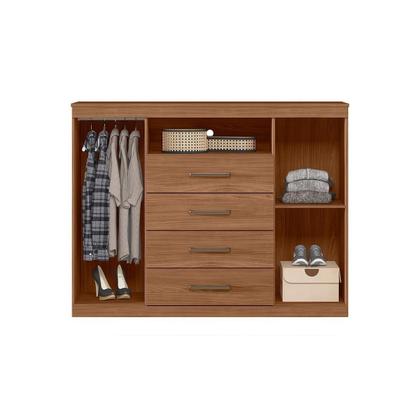 Imagem de Cômoda de Quarto Master c/ 2 Portas 1 Nicho e 4 Gavetas Branco - Santos Andirá