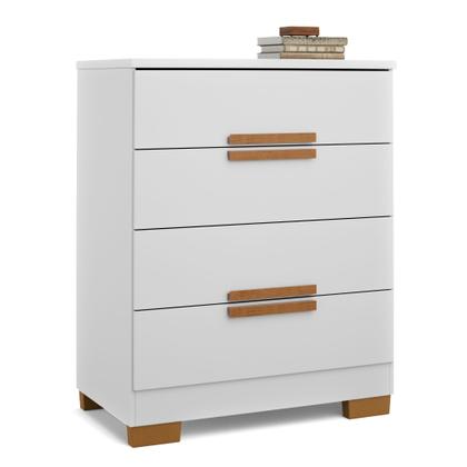 Imagem de Cômoda de Quarto Napoles com 4 Gavetas em MDF MDP  Design Moderno e Compacto