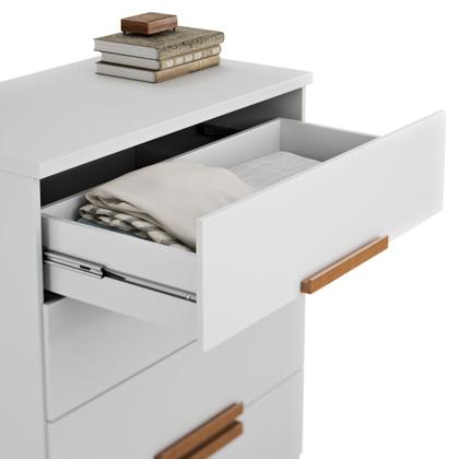 Imagem de Cômoda de Quarto Napoles com 4 Gavetas em MDF MDP  Design Moderno e Compacto