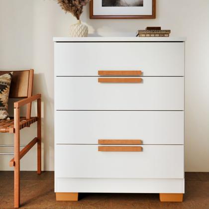 Imagem de Cômoda de Quarto Napoles com 4 Gavetas em MDF MDP  Design Moderno e Compacto