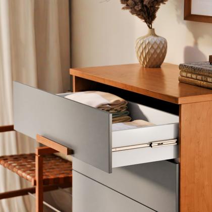 Imagem de Cômoda de Quarto Napoles com 4 Gavetas em MDF MDP  Design Moderno e Compacto