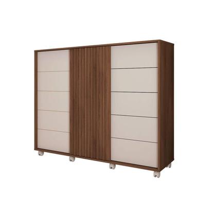 Imagem de Cômoda de Quarto Pegasus c/ 2 Portas e 5 Gavetas Buriti/Off White - Caemmun