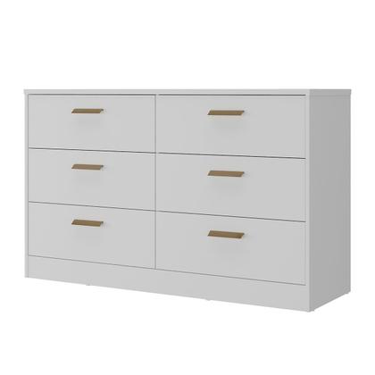Imagem de Cômoda Divino 6 Gavetas 100% Mdf Branca - Manbel