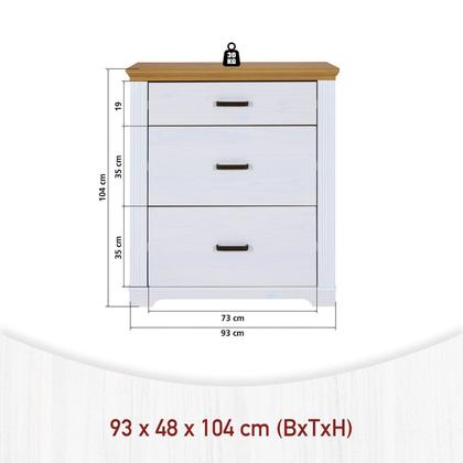 Imagem de Cômoda em Madeira Maciça Pinus Maluno