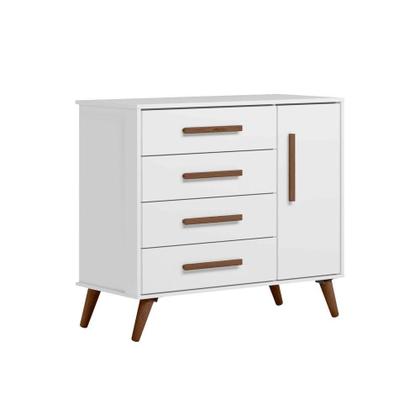 Imagem de Cômoda Estilo Retrô Organizadora Infantil Branco