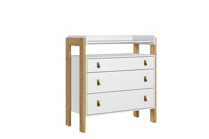 Imagem de Cômoda Fantasia 3 Gavetas Com Nicho Branco