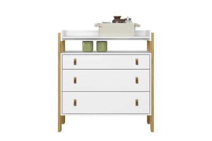 Imagem de Cômoda Fantasia 3 Gavetas Com Nicho Branco