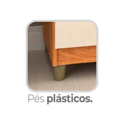 Imagem de Cômoda Fellicci Chicago 2 Portas 5 Gavetas 153cm MDP Cinamomo/Off White Com Cabideiro