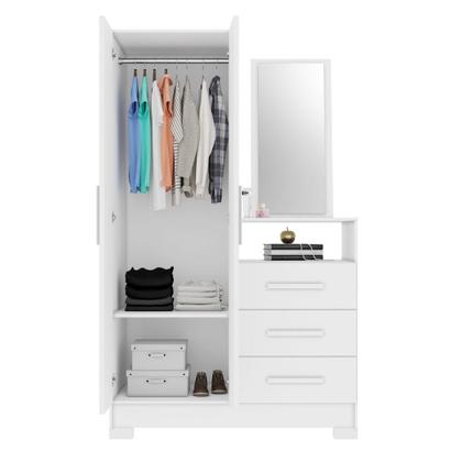 Imagem de Cômoda Flex 3 Gavetas 2 Portas com Pés e Espelho NT5165 Notável Móveis