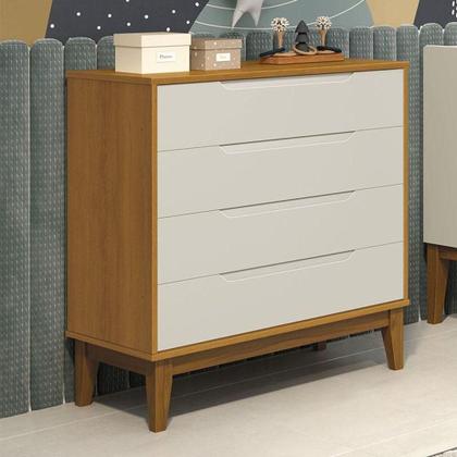 Imagem de Cômoda Gaveteiro Classic Elfe Areia Acetinado Savana Amadeirado - Reller
