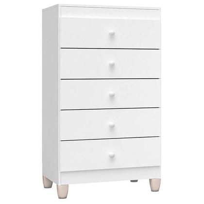 Imagem de Cômoda Gaveteiro e Guarda Roupa 4 Portas Baby Kids Branco Flex  Incorplac