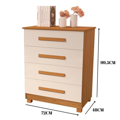 Imagem de Cômoda Gaveteiro Roupas Quarto Solteiro Casal Bebê Suíça