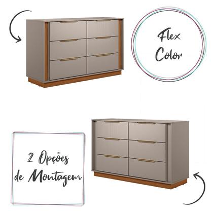 Imagem de Cômoda Giardino Quarto com 6 Gavetas