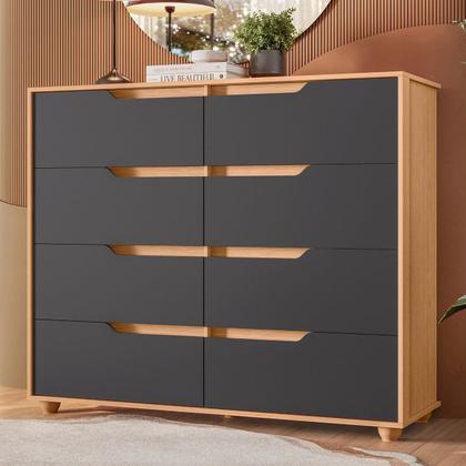 Imagem de Cômoda Grande 8 Gavetas Doble Flex