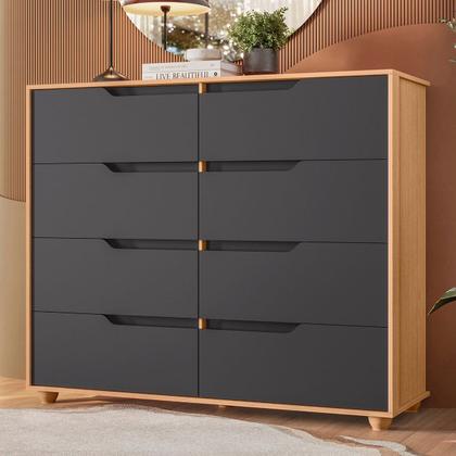 Imagem de Cômoda Grande 8 Gavetas Doble Flex