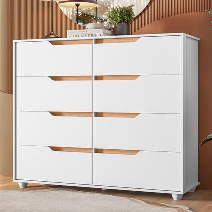 Imagem de Cômoda Grande 8 Gavetas Doble Flex