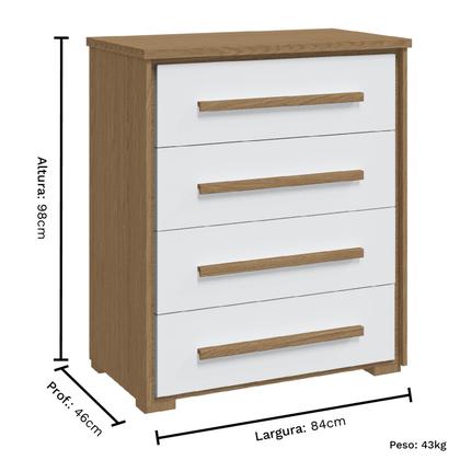 Imagem de Cômoda Grande com 4 Gavetas Angra Rimo
