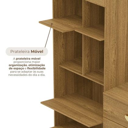 Imagem de Cômoda Guarda-roupa Cristal 2 Portas 4 Gavetas