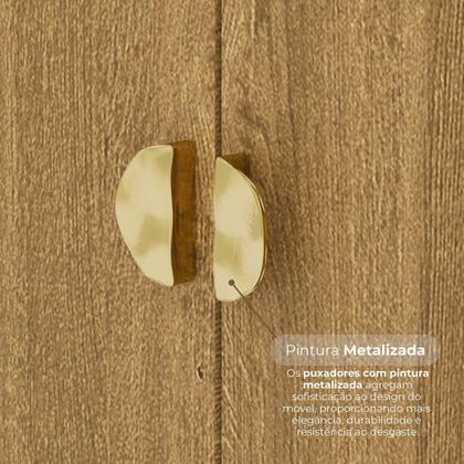 Imagem de Cômoda Guarda-roupa Cristal 2 Portas 4 Gavetas