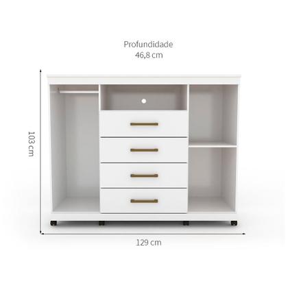 Imagem de Cômoda Havana Master 2 PT 4 GV Branca
