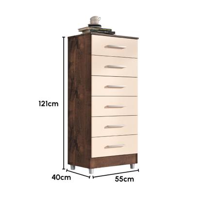 Imagem de Comoda Helena 6 Gavetas com pés