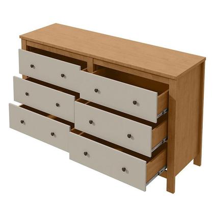 Imagem de Cômoda Horizontal Ambiente Maggiore Amêndoa Clean Off White - Lopas