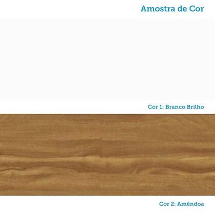 Imagem de Cômoda Infantil 1 Porta 4 Gavetas 100% MDF Mimo Espresso Móveis Branco/Brilho/Amêndoa