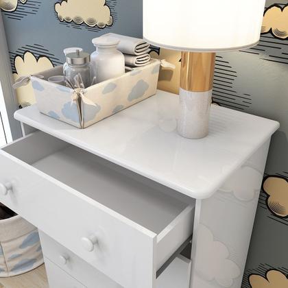Imagem de Cômoda Infantil 4 Gavetas 100% MDF Mimo Espresso Móveis
