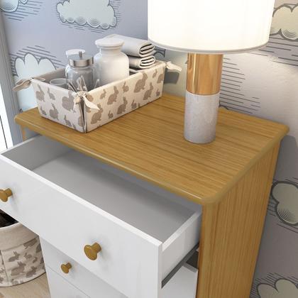 Imagem de Cômoda Infantil 4 Gavetas 100% MDF Mimo Espresso Móveis