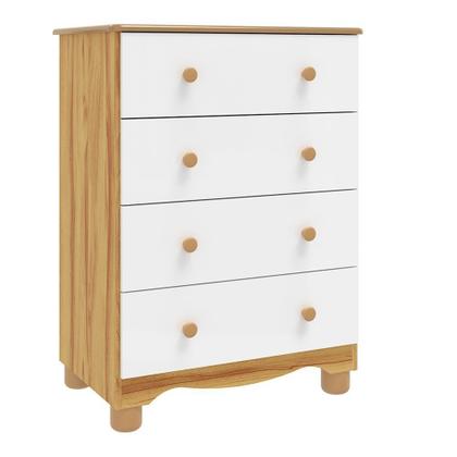 Imagem de Cômoda Infantil 4 Gavetas 100% MDF Mimo Espresso Móveis